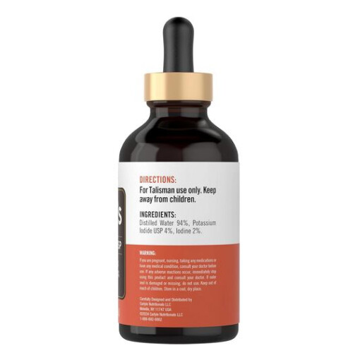 CARLYLE Lugol's Iodine (2%) Solution, 4 fl oz (118 mL) Dropper Bottle 1