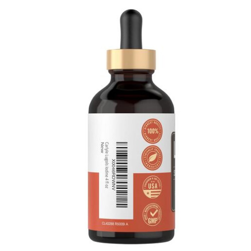CARLYLE Lugol's Iodine (2%) Solution, 4 fl oz (118 mL) Dropper Bottle 2
