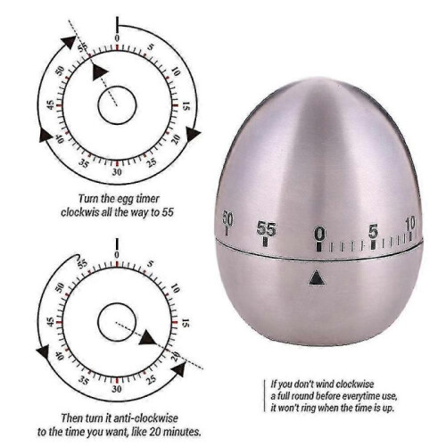 Egg Timer, Kitchen Timer,silver 2