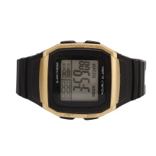 Sport Digitale Armbanduhr Multifunktion Stoßfest Wasserdicht Retro Klassisch Digital Chronographuhr für Schüler Männer Gold