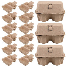 Boîtes à œufs résistantes en papier, plateau à œufs à 2 compartiments, design élégant pour les familles,