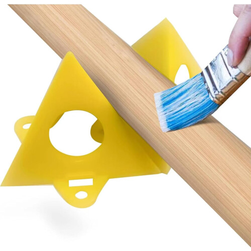 Pyramid Stand Painter Plastic Pyramid Yellow Cone Stand Painter's Pyramids Cabinet Doors Support Stand 2