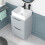 NES Home Nes Home 500mm Matte Grey Bathroom Vanity Unit, Worktop With Square Bowl Basin 4