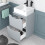 NES Home Nes Home 500mm Matte Grey Bathroom Vanity Unit, Worktop With Square Bowl Basin 5