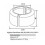 High Split Two-Piece White WC Toilet Rosette Soil Pipe Connection Collar Cover 110mm 2