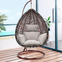 (Light Gray)2025 New Hammock-Garden Outdoor Soft Seat Thickened Soft Pearl Cotton Highly
