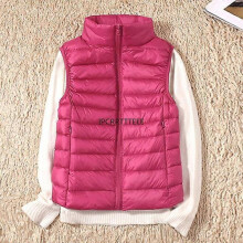 (xL,RHODO)Down Vest Jacket Women Hooded Ultra Thin 90% Ultra Light Duck Down Coat Female Winter Large Sizes Solid Portable Warm Vest Woman