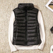 (xL,Black)Down Vest Jacket Women Hooded Ultra Thin 90% Ultra Light Duck Down Coat Female Winter Large Sizes Solid Portable Warm Vest Woman
