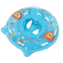 Schwimmring für Kinder Wasserfest Doppelgriff Einfach zu greifen Babyschwimmring Sitz Schwimmer für Badewanne Pool Löwen-Design Blau