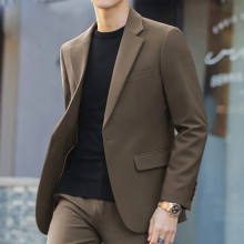 (3XL)Autumn Winter Men's Suit Blazer Slim Fit Casual Formal Clothing
