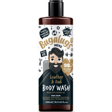 (Leather & Oud Body Wash) BUGALUGS Mens Shower Gel Natural Body Wash for Men