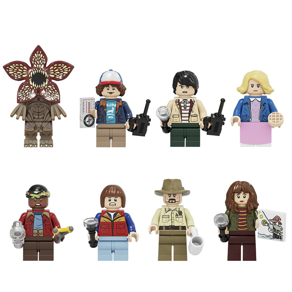 Bonxaif (8Pcs?A?) 16Pcs Stranger Things Assembled Minifigures Stall Toys Building Blocks Fit Lego