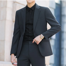 (S)Autumn Winter Men's Suit Blazer Slim Fit Casual Formal Clothing