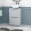 NES Home Nes Home Matte Grey 500mm Freestanding Vanity Round Ceramic Countertop Basin 3