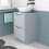 NES Home Nes Home Matte Grey 500mm Freestanding Vanity Round Ceramic Countertop Basin 4