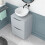 NES Home Nes Home Matte Grey 500mm Freestanding Vanity Round Ceramic Countertop Basin 5