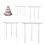 Multi-Layer Cake Supports Set with 12 Pieces Cake Dowels Rods for Tiered Cake, 4 Tier Cake Separator Plates 1