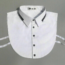 (42, white) Mens Fake Pointed Collar Detachable Elegant Blouse Kragen Clothes Accessor_b