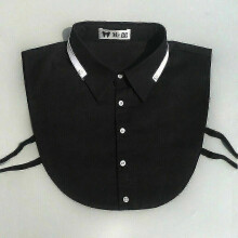 (45, black) Mens Fake Pointed Collar Detachable Elegant Blouse Kragen Clothes Accessor_b