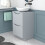 NES Home Nes Home Matte Grey 500mm Freestanding Vanity Unit With Round Ceramic Basin 3