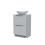 NES Home Nes Home Matte Grey 500mm Freestanding Vanity Unit With Round Ceramic Basin 6