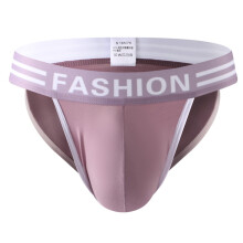 Sexy Underwear for Men Breathable Thong With U Bulge Pouch Low Rise G-String Figure-Hugging Soft Lingerie Rot M