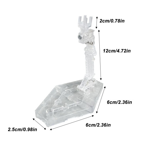 5 Pack Transparent Action Figure Stand Set for 1/144 Models, Easy Assemble 1
