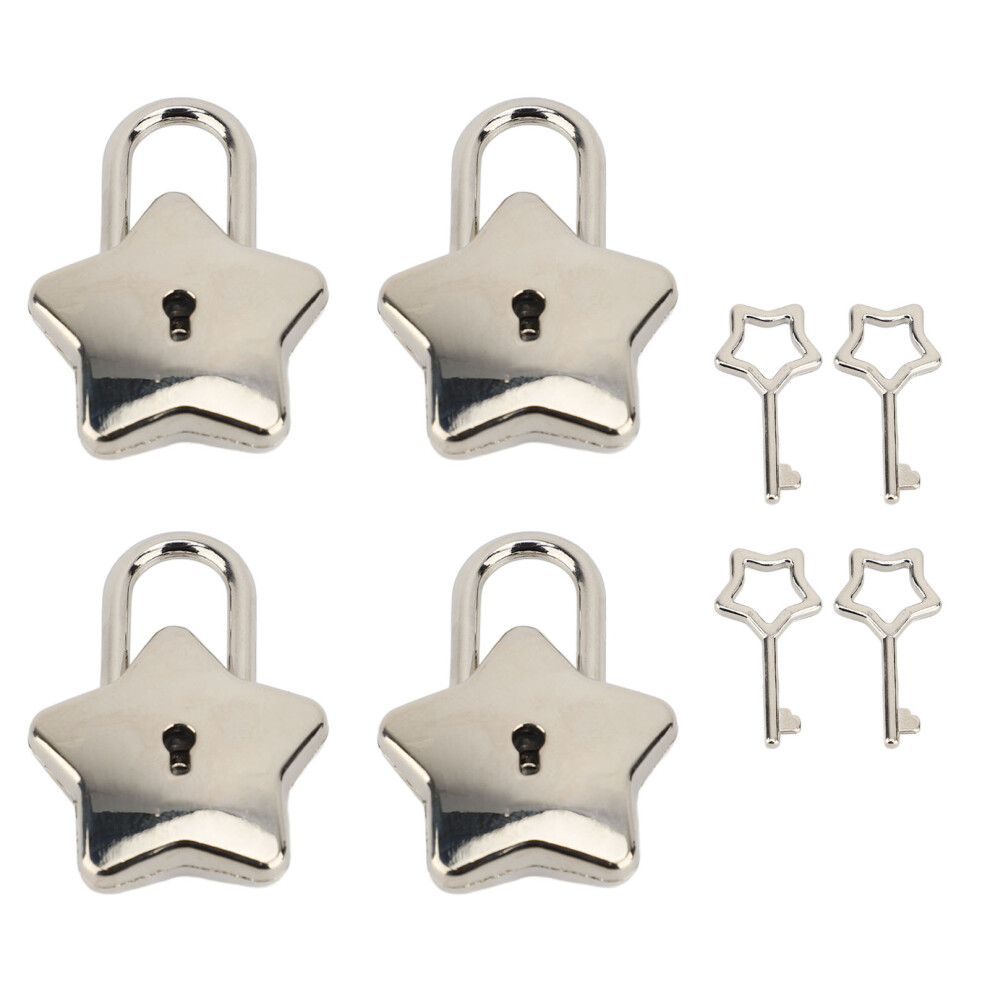 4 Set Treasure Chest Padlock Mini Metal Diary Book 9121376294440