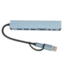 8-in-1 USB Type C Hub Aluminum Alloy Multiport Adapter for Laptop & Phone