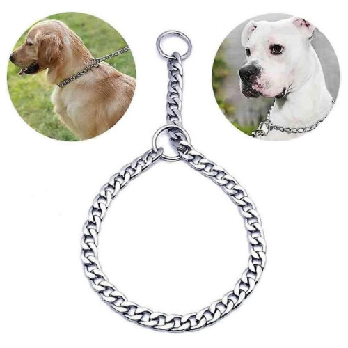 (60cm) Dog Chain Collars Strong Metal Dog Choker/ Iron  No Pull Pet Collar Chain
