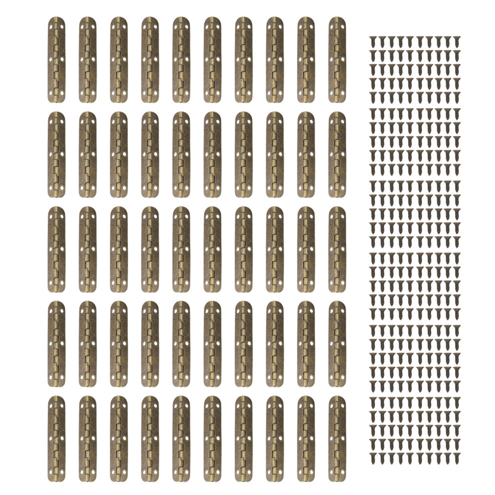 50Pcs Folding Flip Hinges 90 Degree Vintage Hinge 9121376294754
