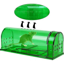 Small Humane Mouse Trap,transparent Live Mice Trap That Work, No Kill Catch Release Rat Trap, Plastic Mouse Trap Box Indoor Outdoor, 2 Pack