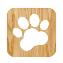 Creative Paw Print Table Lamp - Led Night Light Animal Night Light Wood Carved Usb Lamp