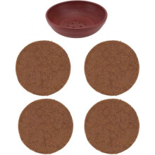 Pigeon Nesting Bowls with 4 Grass Mat Courtship Breeding House Hatching Nest Bird Incubate Bed for Pigeon Dwarf Rabbit Gerbil Chinchillas Assorted Col