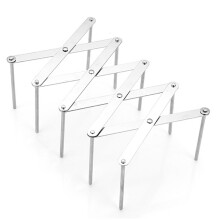 Adjustable Telescopic Stainless Steel Dish Drying Rack, Slip-Resistant, 13cm