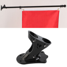 Flaggenhalter 2 Position Rostbeständig 1 Zoll Innendurchmesser Aluminiumlegierung Flaggenmasthalter für Wand, Dach, Außenbereich, Geländer