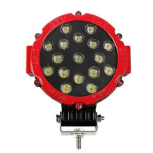 (Red) Long Range Truck Easy Install Roof Super Bright Car Work Light Universal 17 LEDs