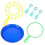 6pcs Bubbles Blowing Rings Multi-shape Bubble Wand Bubble Making Toy Assorted Color 1