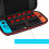 (Red) Storage Box Fit For Nintendo Switch, Dual Zippers Rugged Handle Game Console 5