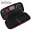 (Black) Storage Box Fit For Nintendo Switch, Dual Zippers Rugged Handle Game Console 5