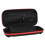 (Red) Storage Box Fit For Nintendo Switch, Dual Zippers Rugged Handle Game Console 2