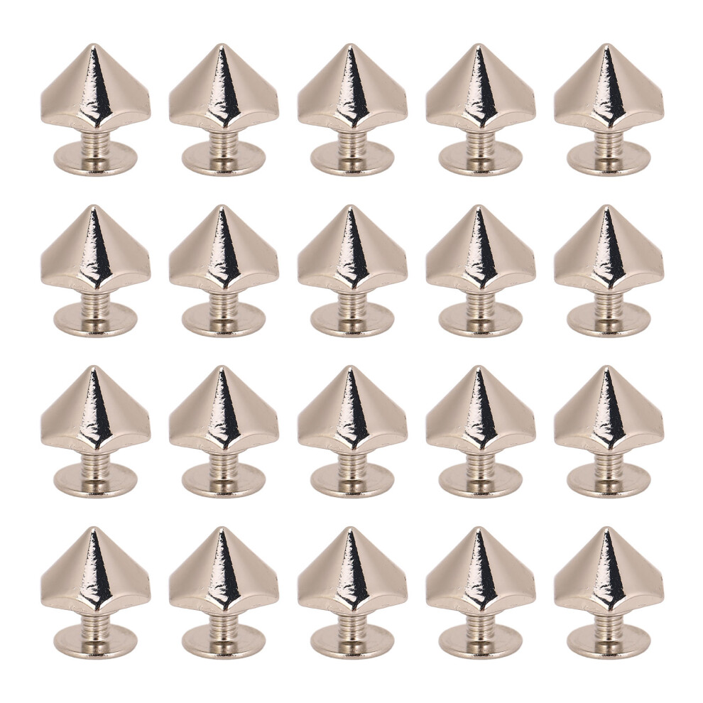 20Pcs Hex Pyramid Rivets Zinc Alloy Electroplating 9121376295539