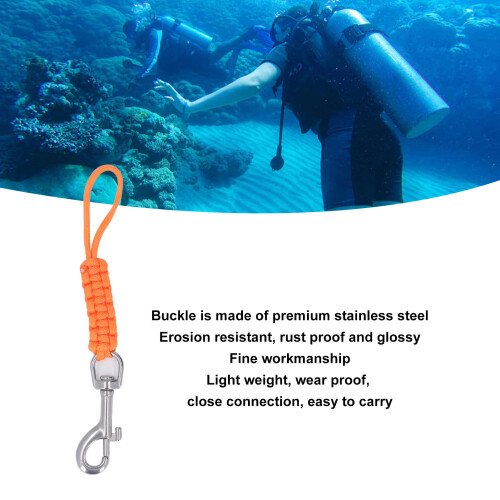 Multifunctional Diving Lanyard for Underwater Cameras Orange 36g 2