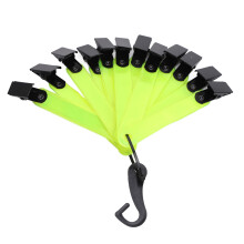 12PCS High Visibility Trail Markers with Clips, Reflective Tree Tacks for Hiking & Hunting, Yellow