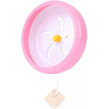 (Pink) Hamster Wheel Silent Spinner - Pets Running Sports Exercise Wheel Jogging Wheel Hamster Rat Gerbil Silent Spinner Toys - 18cm