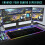 Large Rgb Gaming Mouse Pad - 15 Light Modes Touch Control Extended Soft Computer Keyboard Mat, Durable Stitched Edges And Non-slip Rubber Base for Gam 3