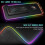 Large Rgb Gaming Mouse Pad - 15 Light Modes Touch Control Extended Soft Computer Keyboard Mat, Durable Stitched Edges And Non-slip Rubber Base for Gam 2