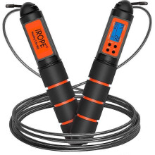 Timing count intelligent jump rope wire rope - black and red