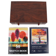 142PCS Set Wooden Art Set 24PCS Colored Pencils