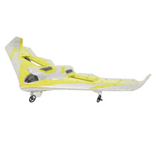 RC-Flugzeug-Kit Gleiter Ferngesteuertes Flugzeug EPP-Schaumstoff Fluggerät mit LED-Licht für Anfänger Erwachsene Kinder Gelb 2 Batterien